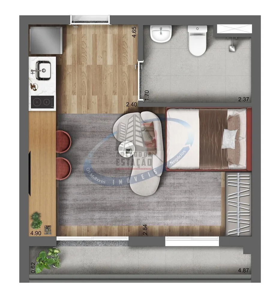 Apartamento, 1 quarto, 29 m² - Foto 8