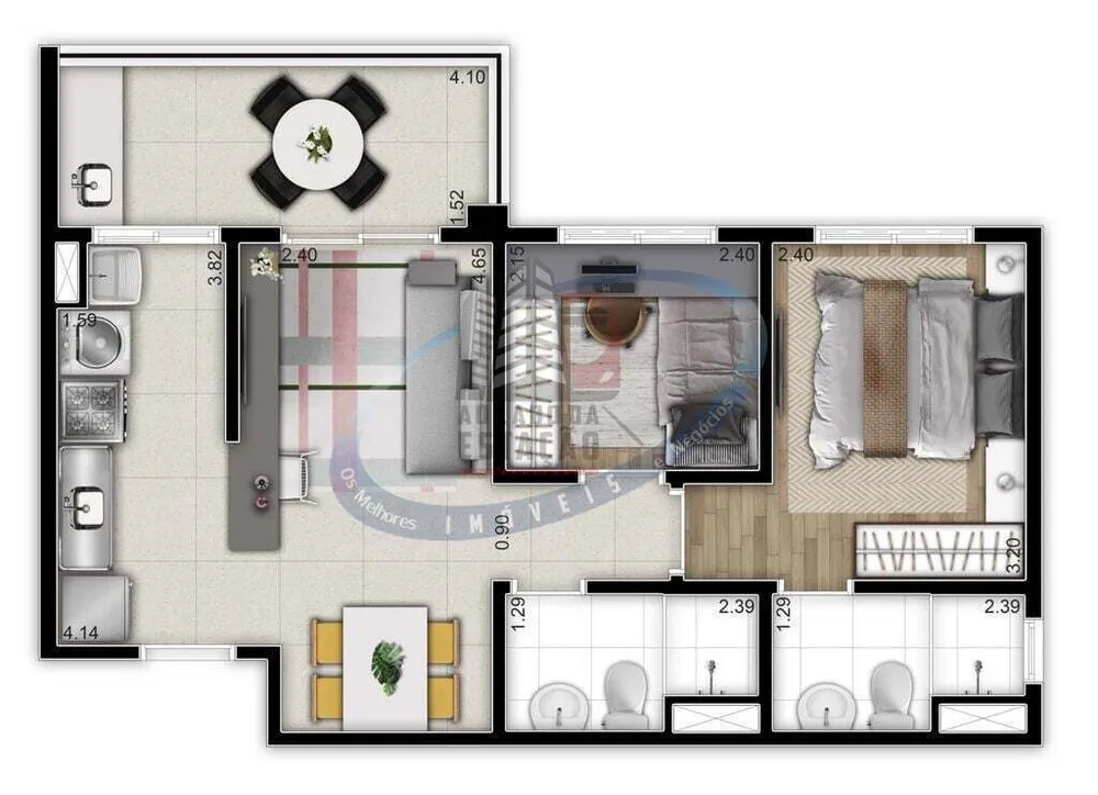 Apartamento, 2 quartos, 52 m² - Foto 8