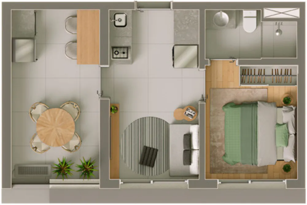 Apartamento, 1 quarto, 40 m² - Foto 2