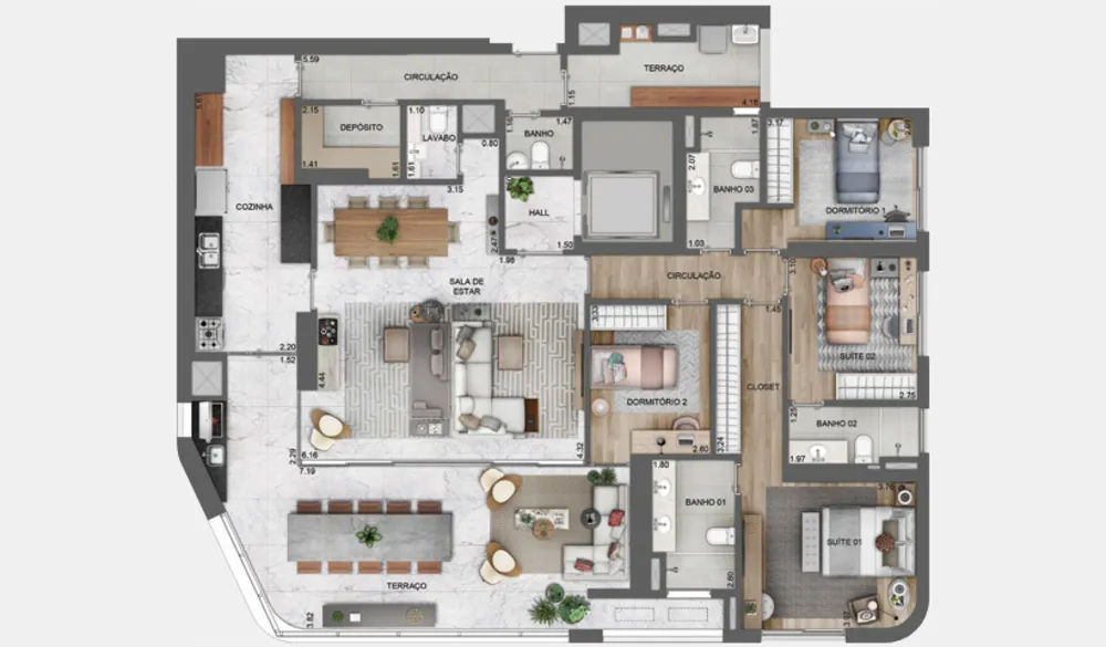 Apartamento, 4 quartos, 196 m² - Foto 4