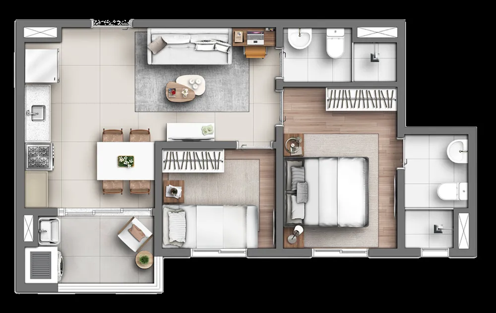 Apartamento, 2 quartos, 41 m² - Foto 3