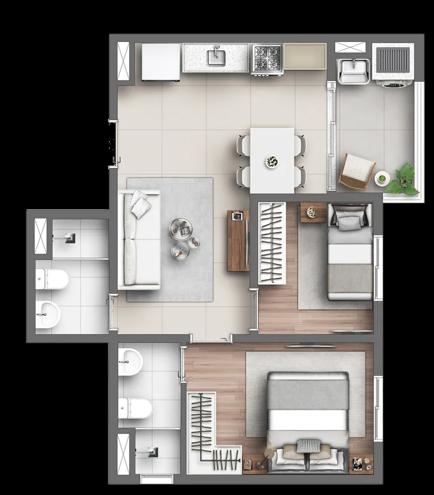 Apartamento, 2 quartos, 41 m² - Foto 5