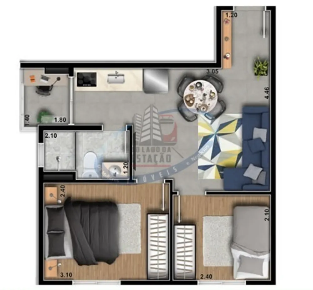 Apartamento, 3 quartos, 60 m² - Foto 8