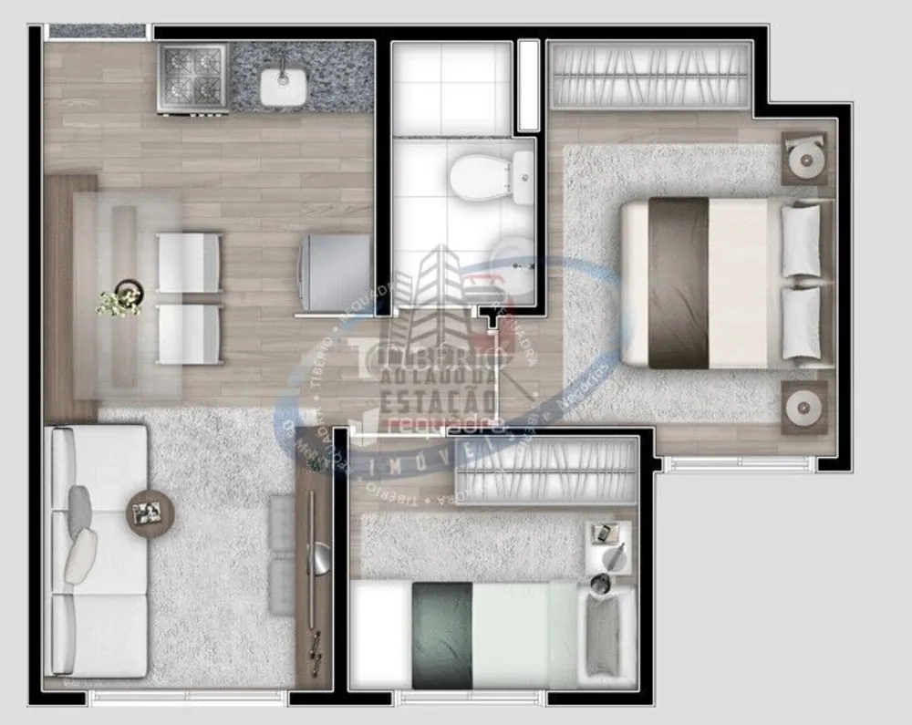Apartamento, 2 quartos, 34 m² - Foto 1