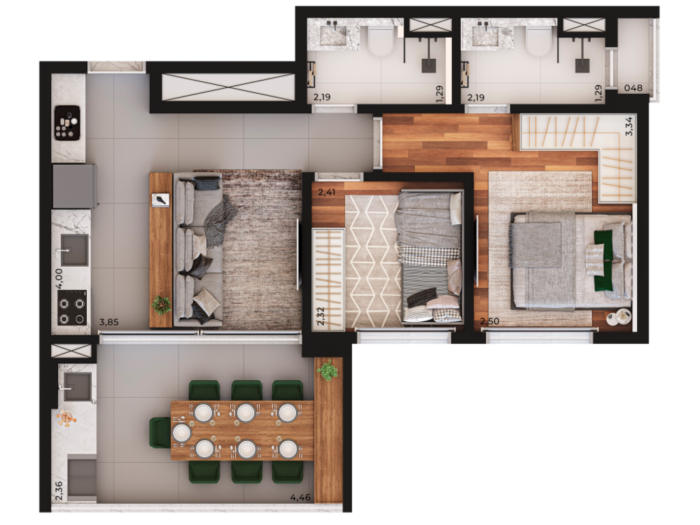Apartamento à venda com 2 quartos, 56m² - Foto 18