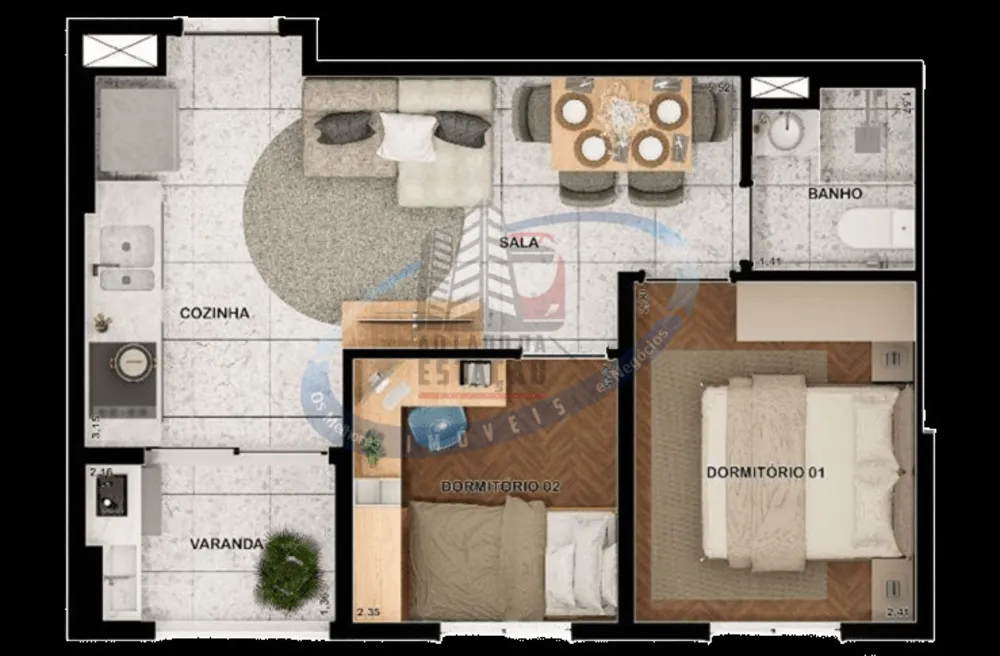 Apartamento, 2 quartos, 36 m² - Foto 12