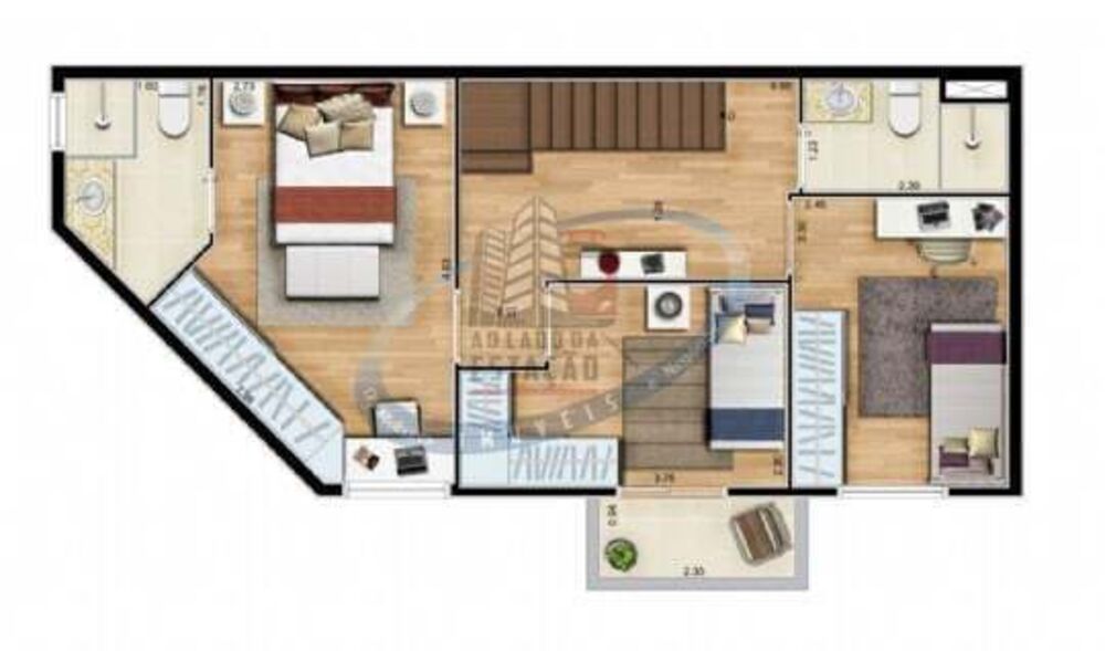 Apartamento, 2 quartos, 68 m² - Foto 2