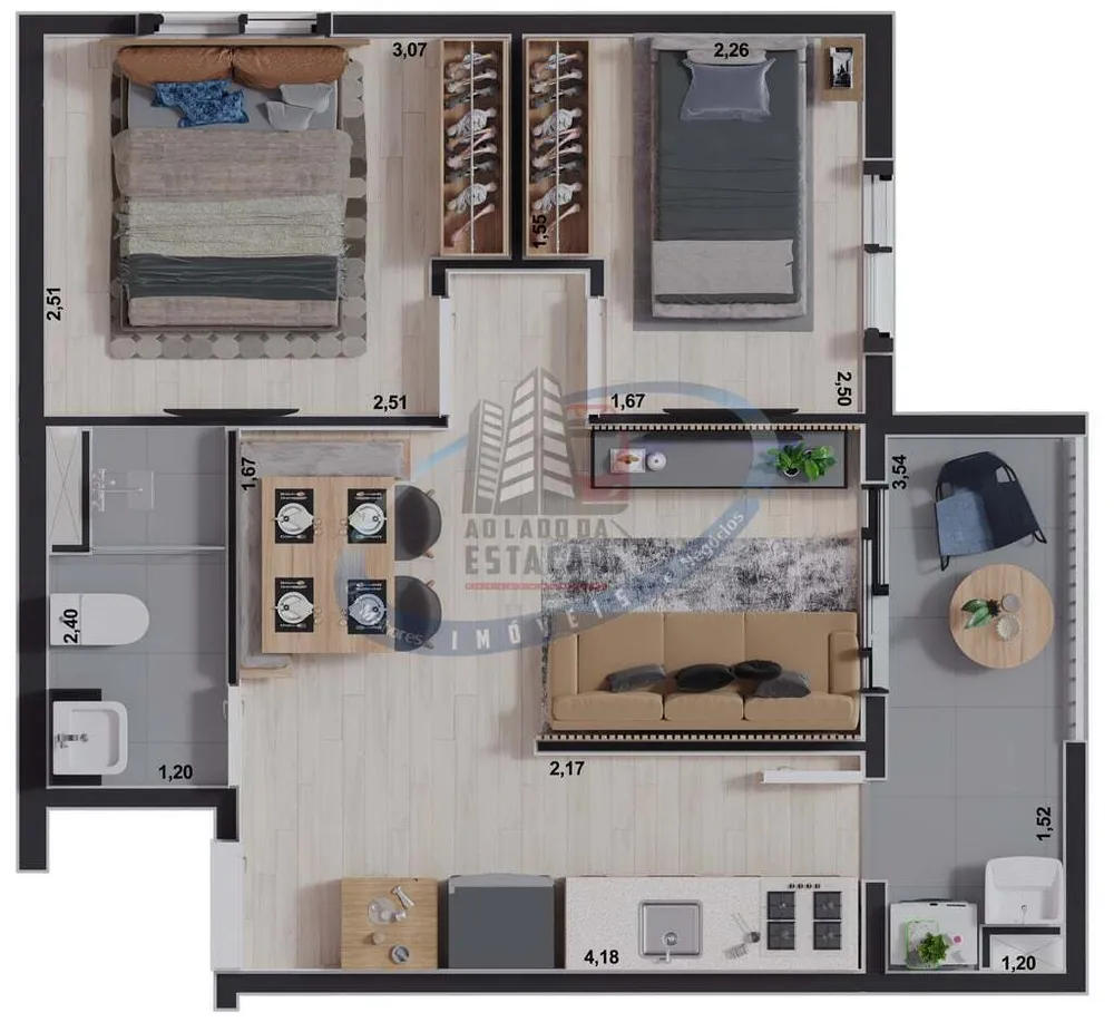 Apartamento, 2 quartos, 40 m² - Foto 12