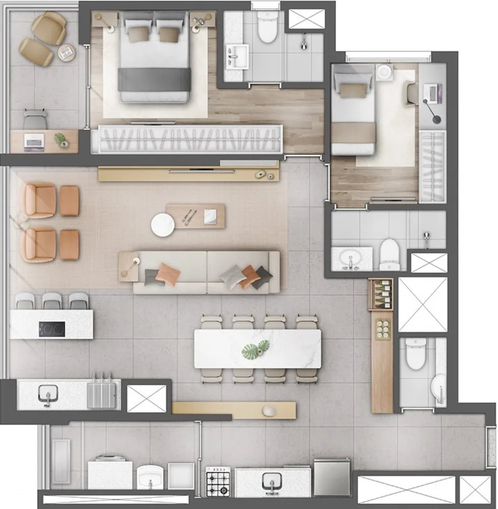 Apartamento, 3 quartos, 104 m² - Foto 1