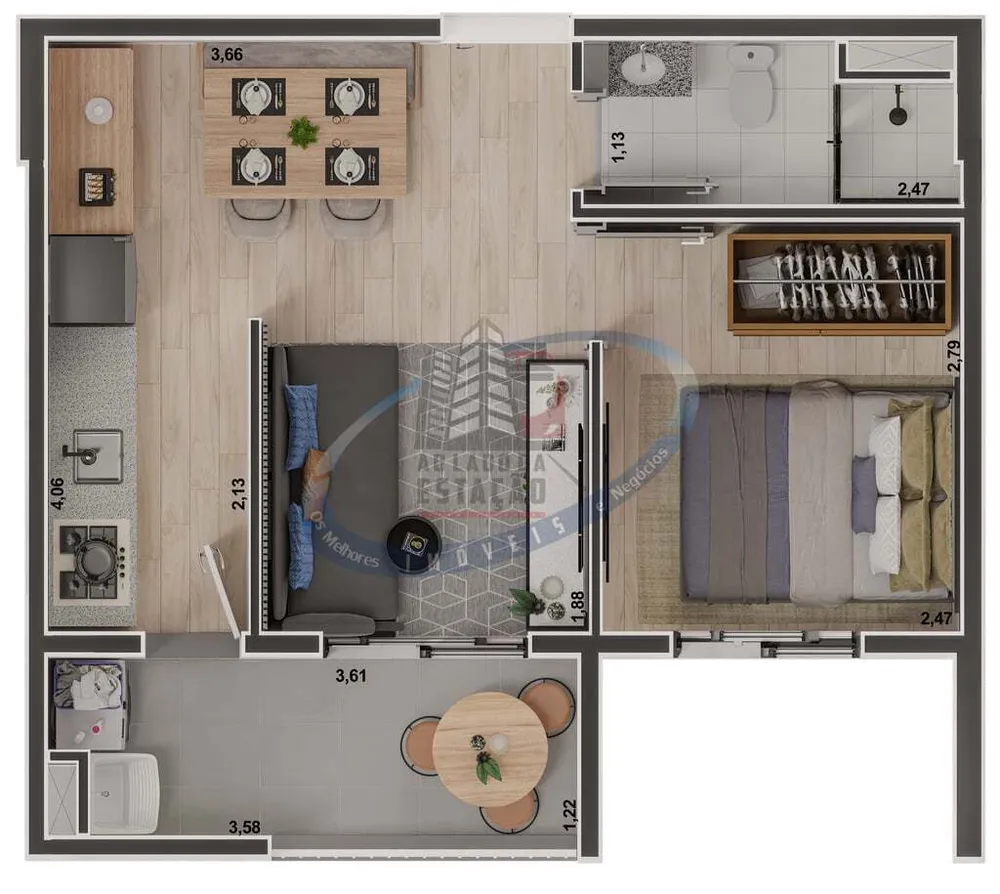 Apartamento, 1 quarto, 32 m² - Foto 9