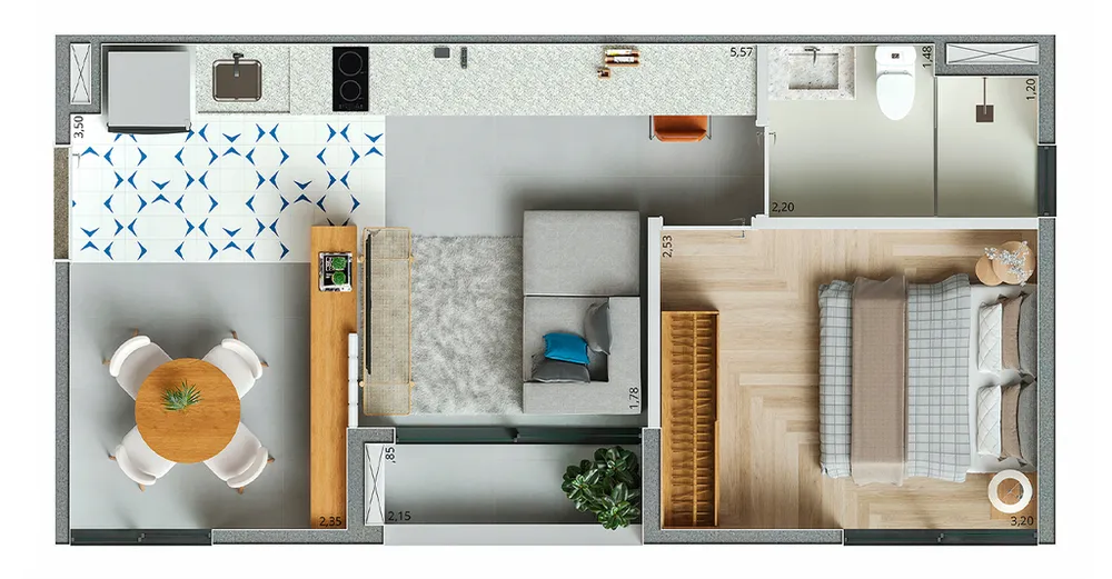 Apartamento, 1 quarto, 45 m² - Foto 6