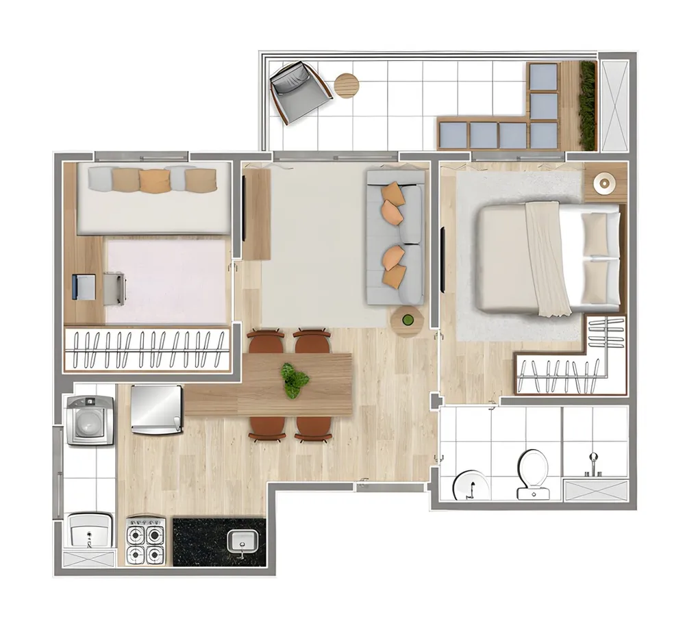 Apartamento, 2 quartos, 40 m² - Foto 12