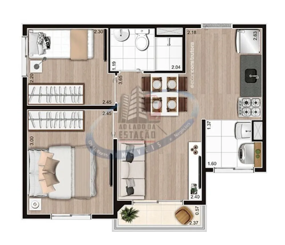 Apartamento, 2 quartos, 37 m² - Foto 12