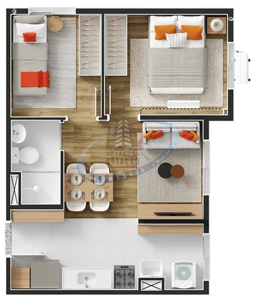 Apartamento, 2 quartos, 35 m² - Foto 1