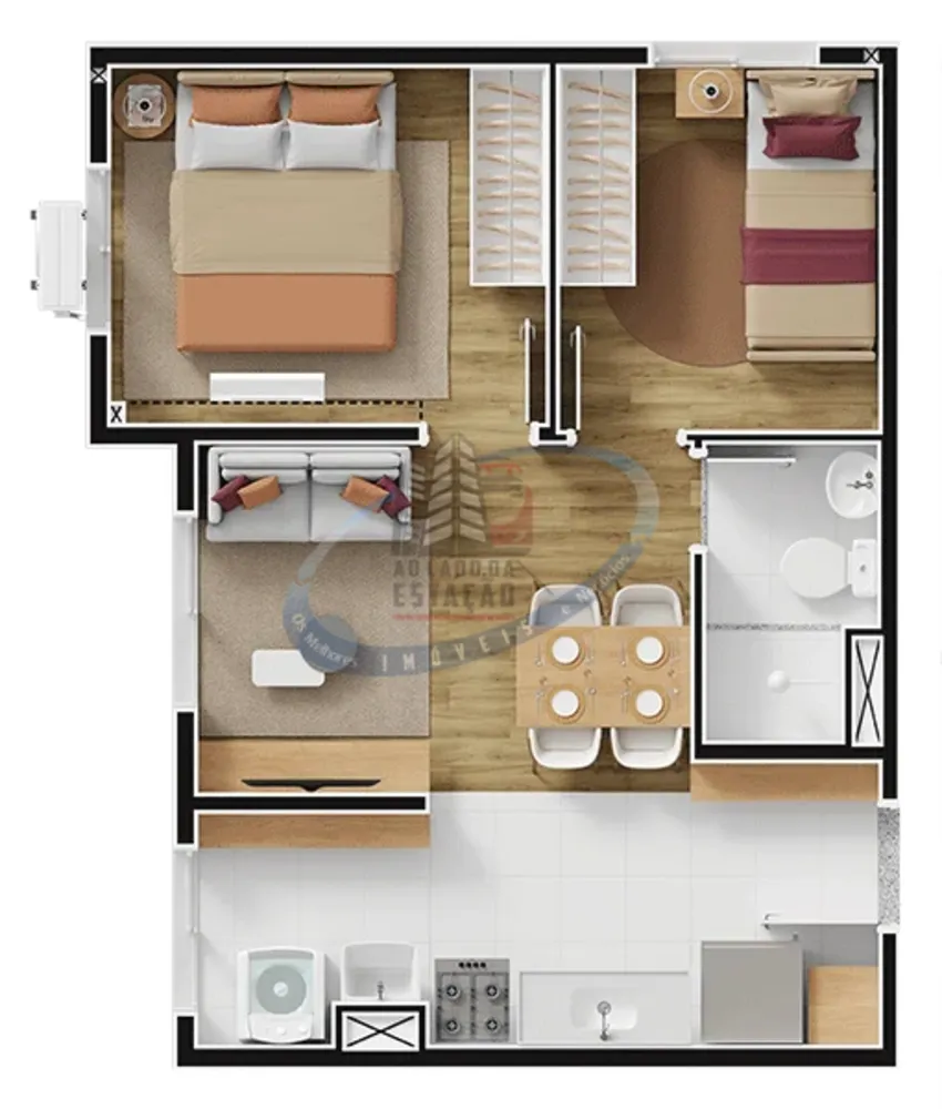 Apartamento, 2 quartos, 35 m² - Foto 2