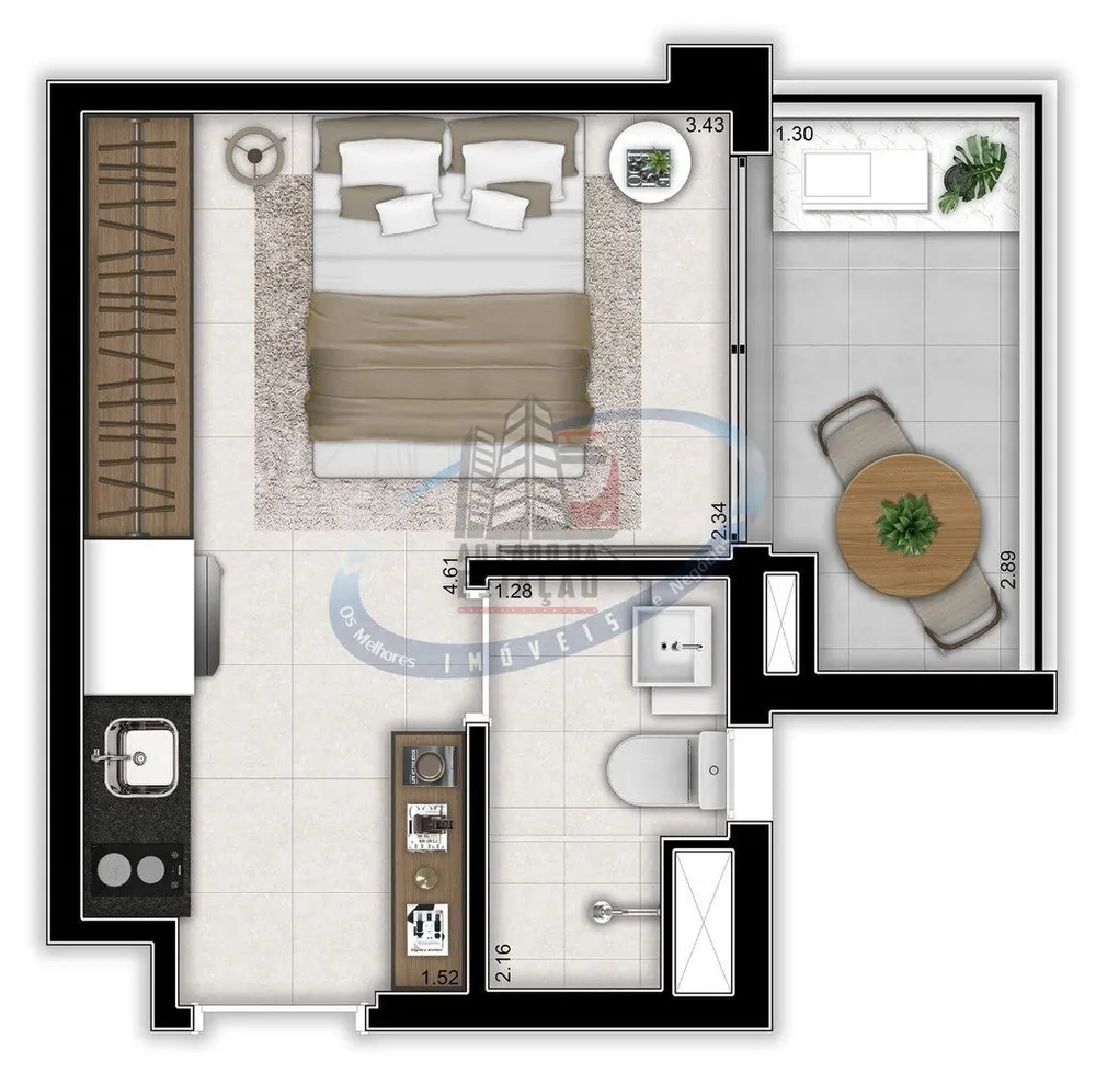 Apartamento, 1 quarto, 24 m² - Foto 1