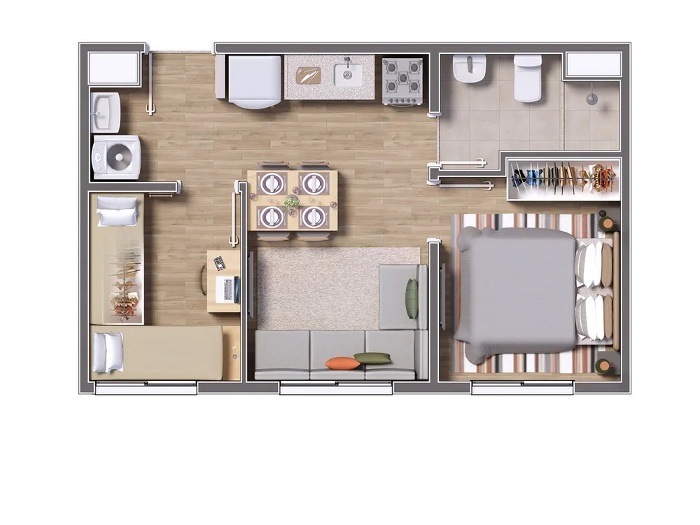 Apartamento, 2 quartos, 33 m² - Foto 9