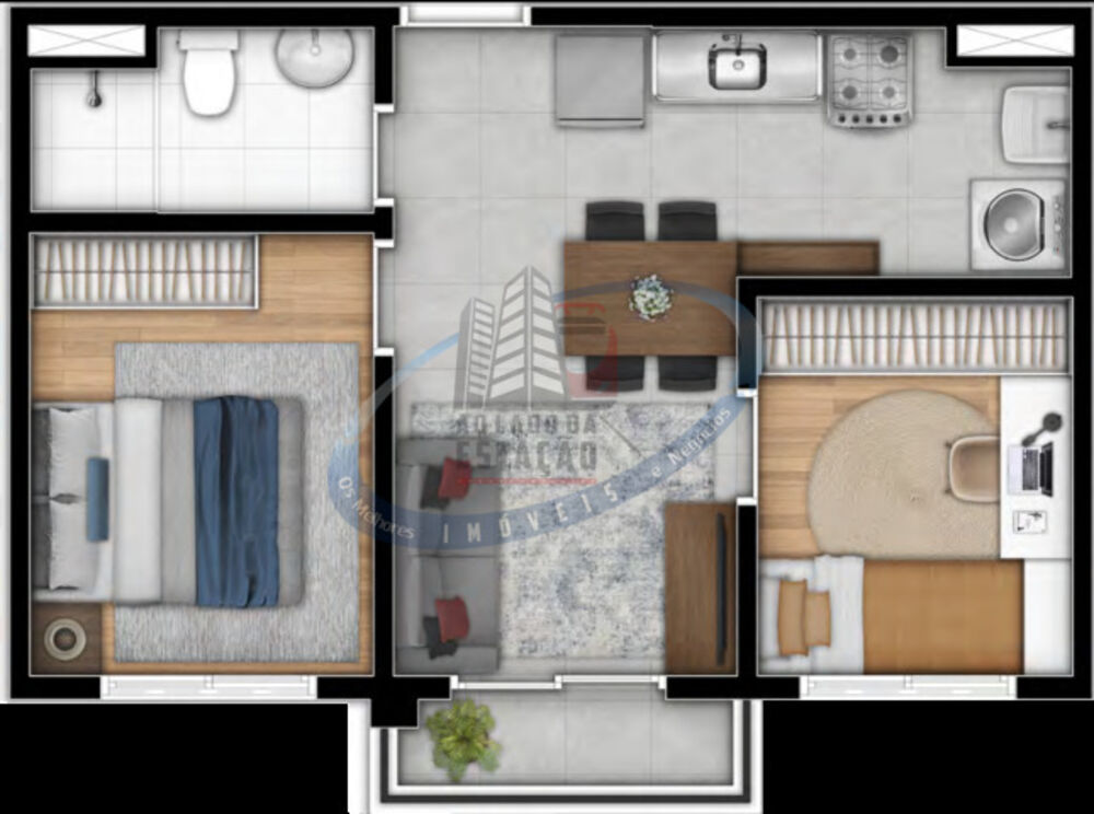 Apartamento, 2 quartos, 38 m² - Foto 1