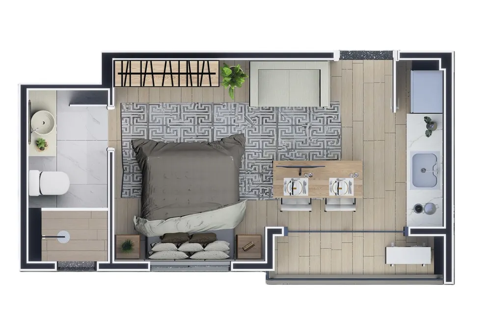 Apartamento, 1 quarto, 24 m² - Foto 3