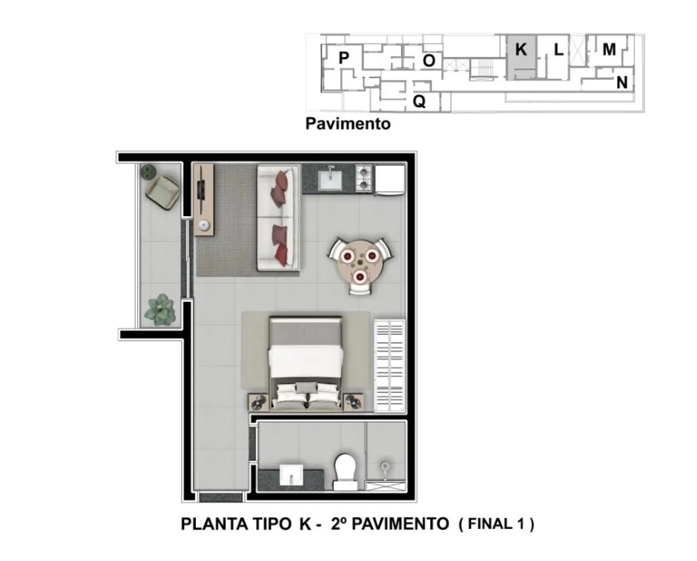 Apartamento, 1 quarto, 23 m² - Foto 7