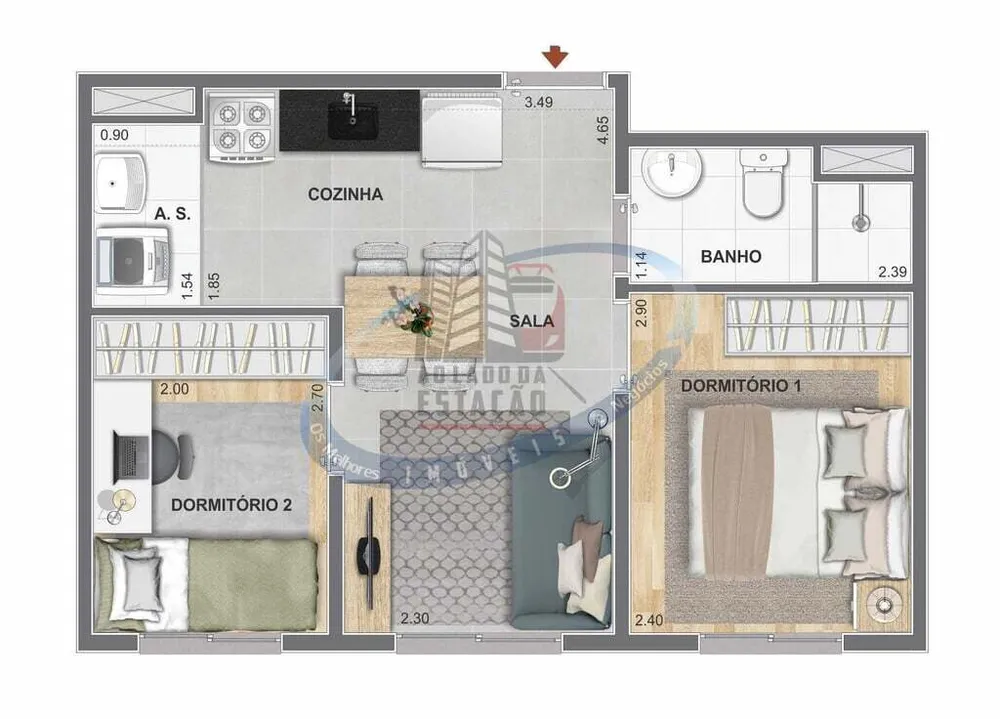 Apartamento, 1 quarto, 34 m² - Foto 4