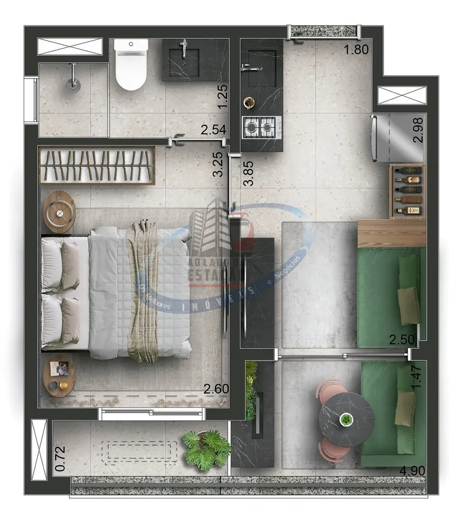 Apartamento, 1 quarto, 30 m² - Foto 2