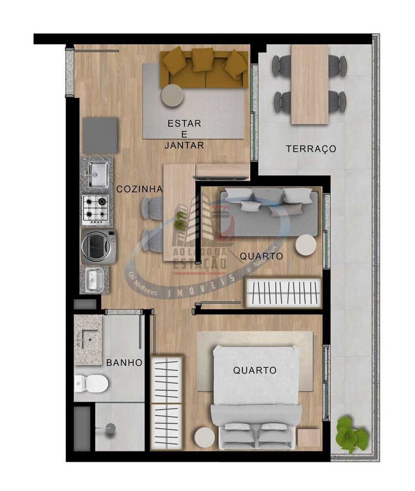 Apartamento, 2 quartos, 44 m² - Foto 1
