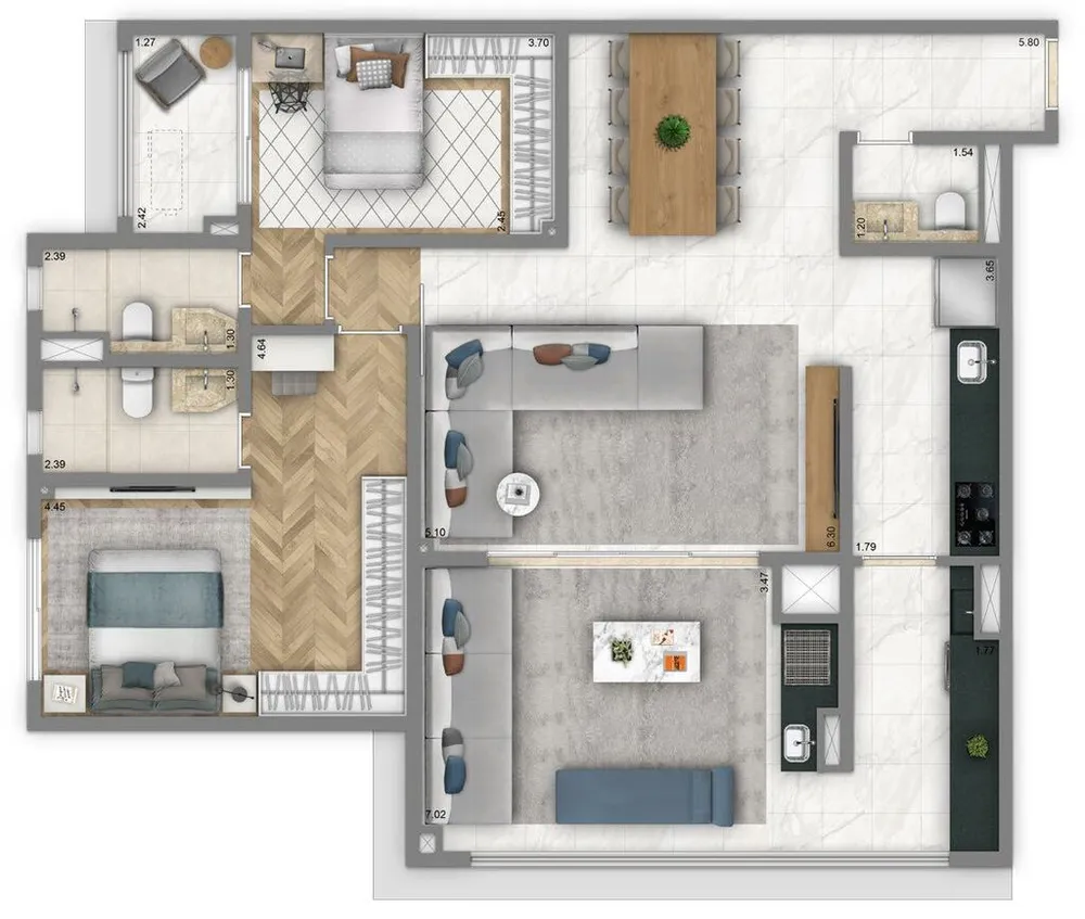 Apartamento, 3 quartos, 110 m² - Foto 7