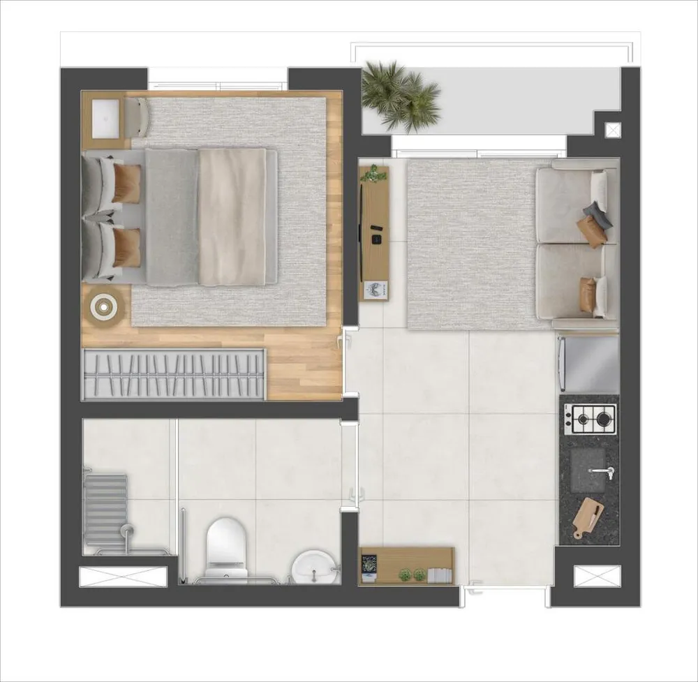 Apartamento, 1 quarto, 31 m² - Foto 11