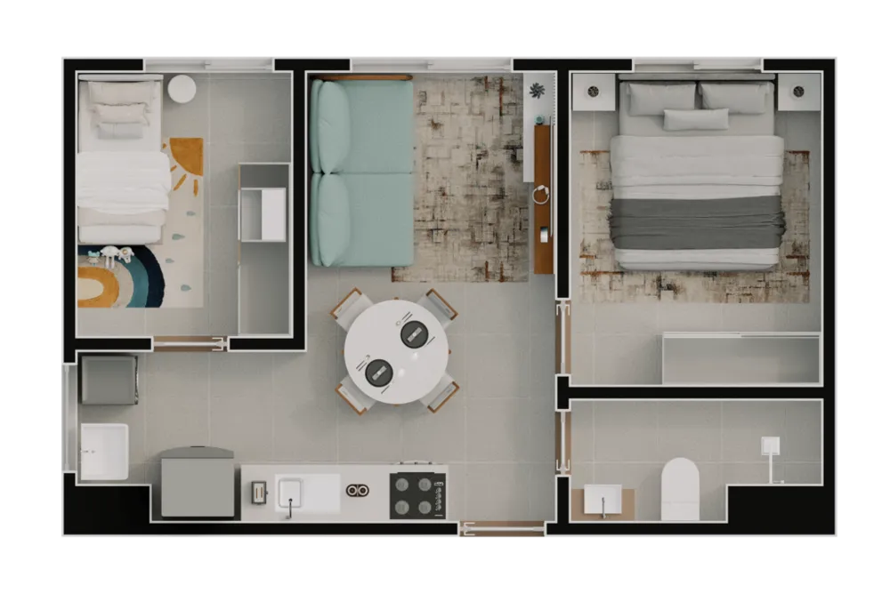 Apartamento, 2 quartos, 32 m² - Foto 2
