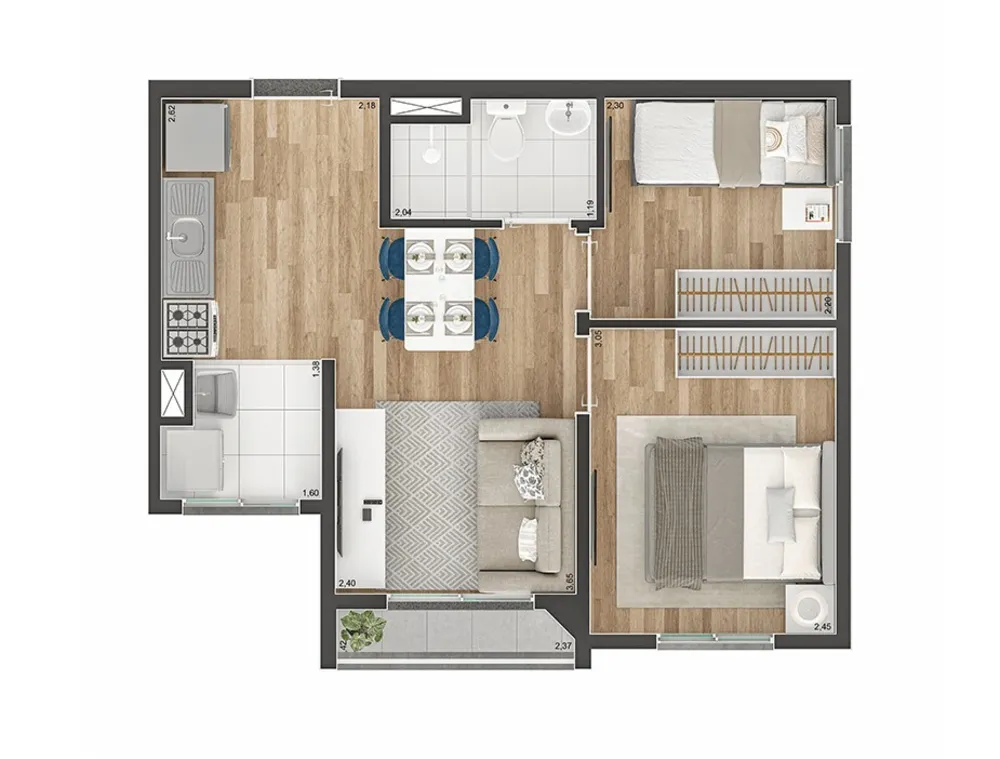 Apartamento, 2 quartos, 39 m² - Foto 6