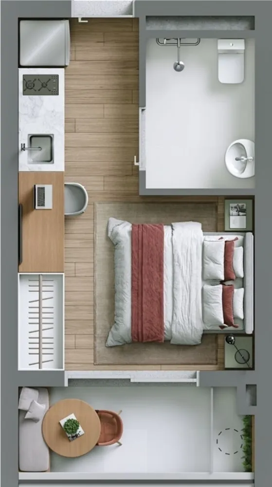Apartamento, 1 quarto, 24 m² - Foto 3