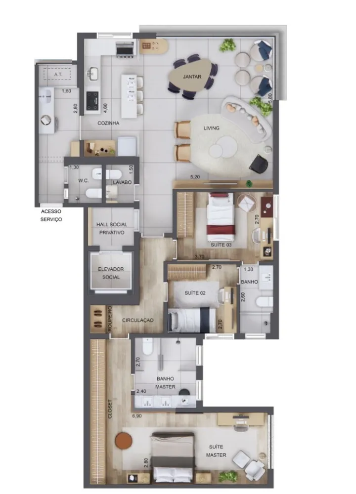 Apartamento, 3 quartos, 96 m² - Foto 11