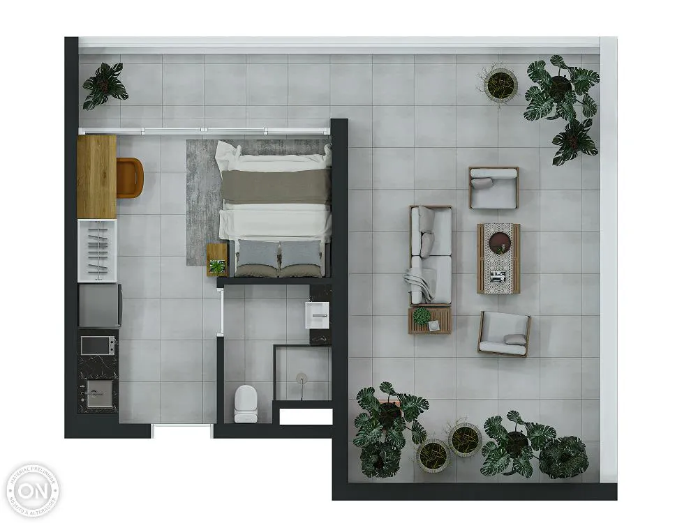 Apartamento, 1 quarto, 17 m² - Foto 2