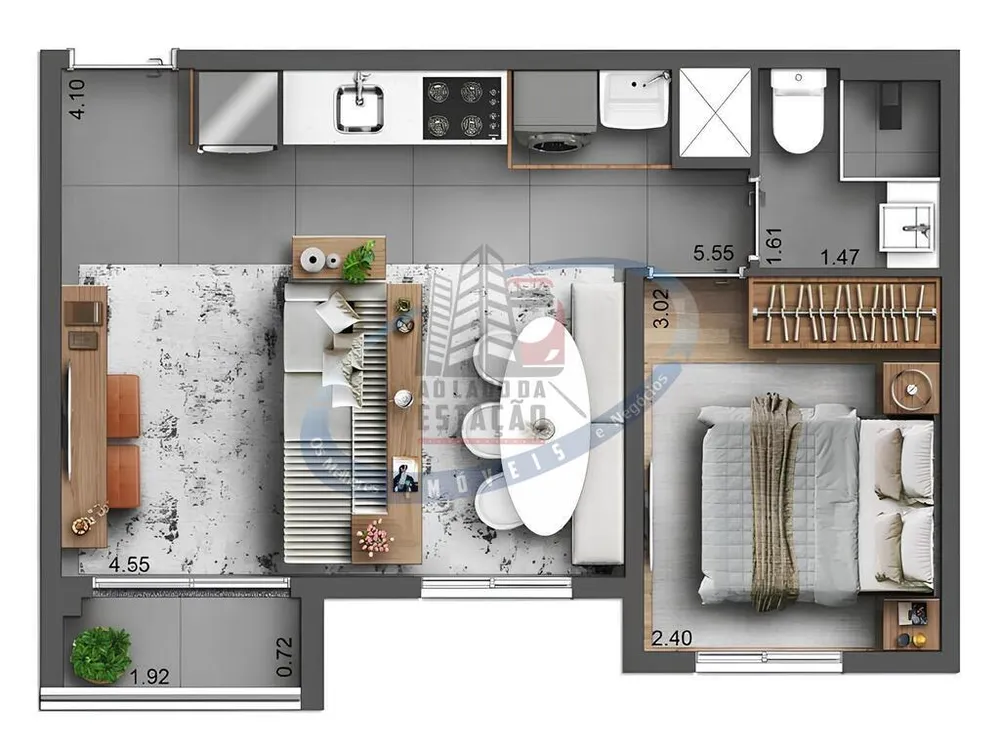 Apartamento, 1 quarto, 27 m² - Foto 3