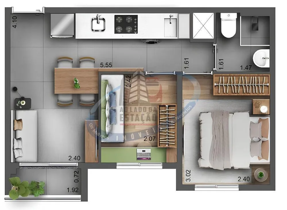 Apartamento, 1 quarto, 27 m² - Foto 8