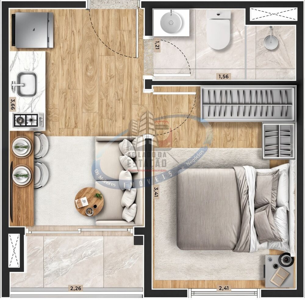 Apartamento, 1 quarto, 24 m² - Foto 4