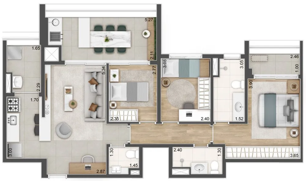 Apartamento, 3 quartos, 95 m² - Foto 7