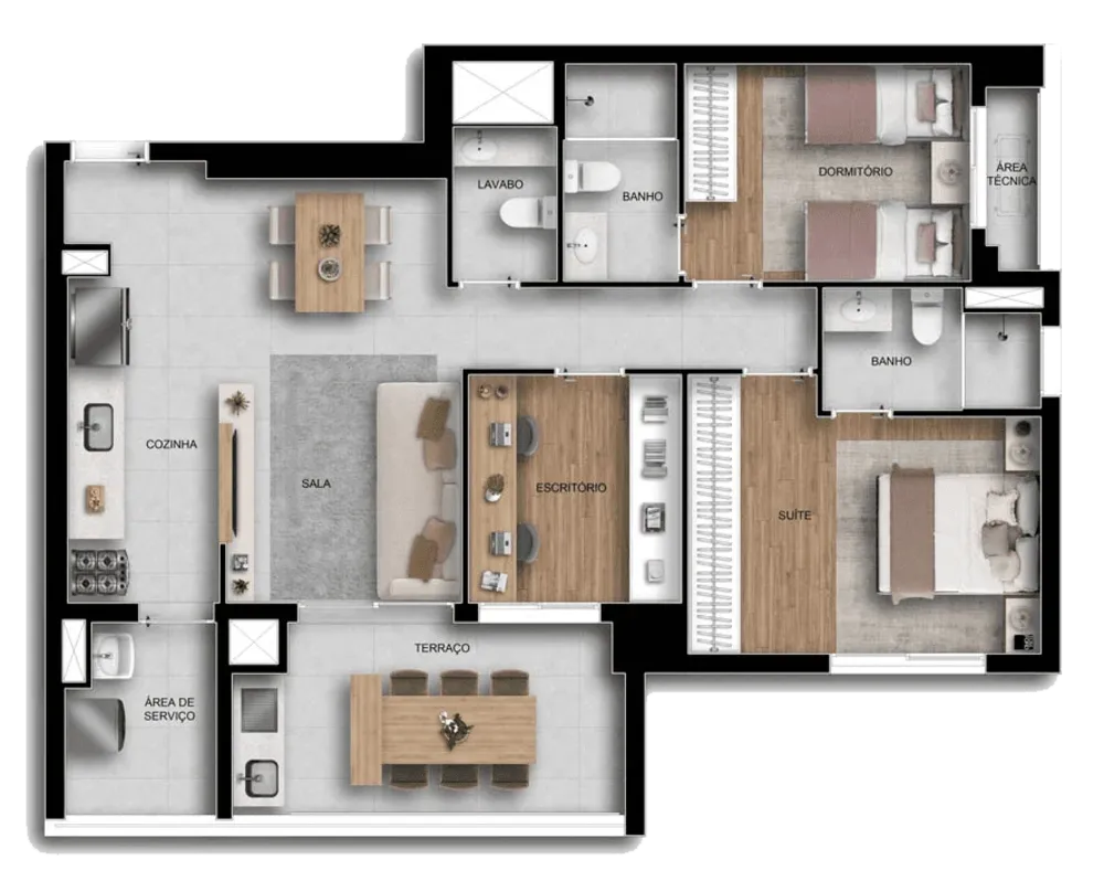 Apartamento, 3 quartos, 128 m² - Foto 2