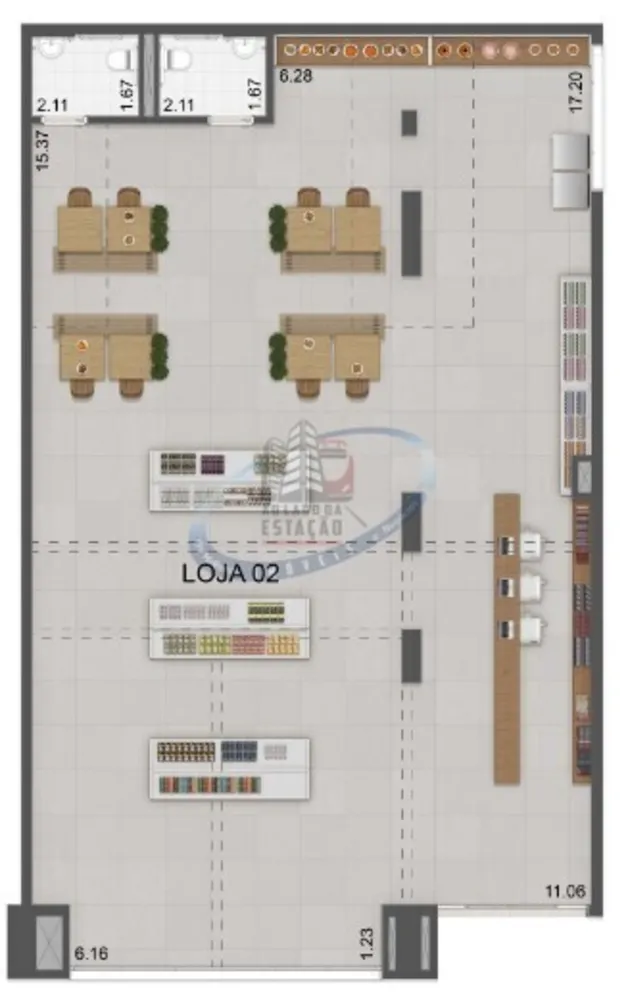 Loja-Salão, 232 m² - Foto 2