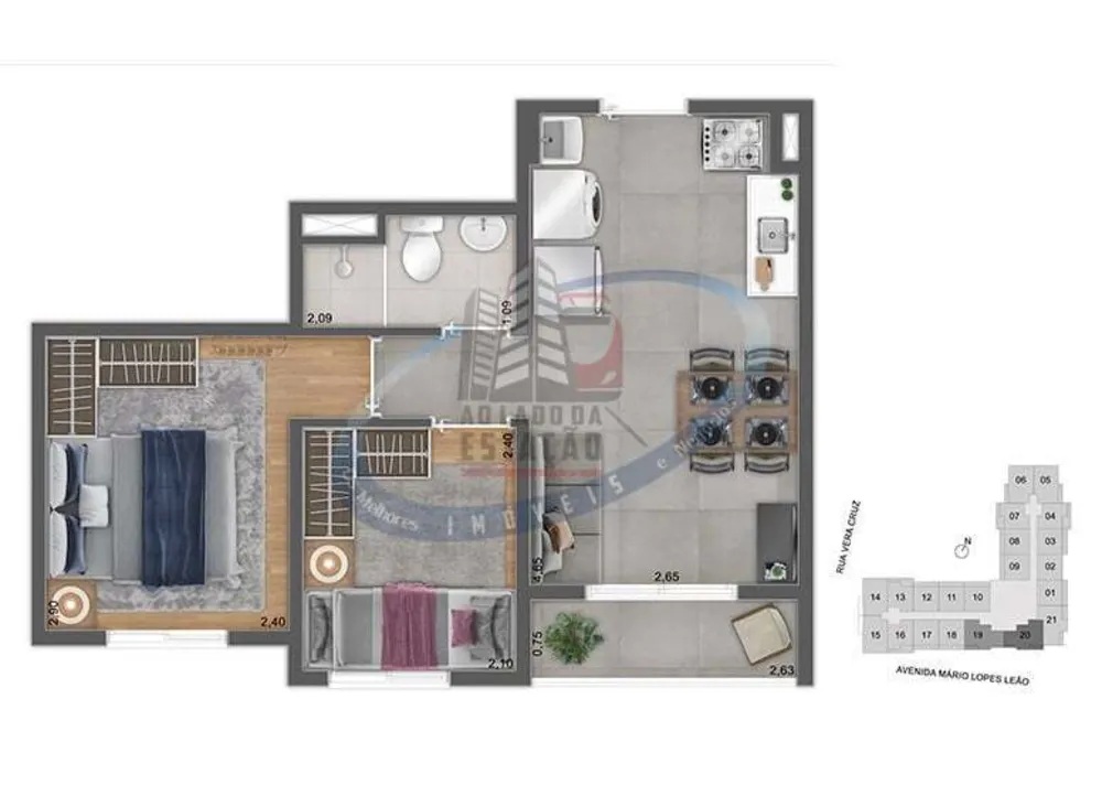 Apartamento, 1 quarto, 28 m² - Foto 8