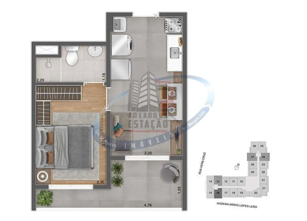 Apartamento, 1 quarto, 28 m² - Foto 7