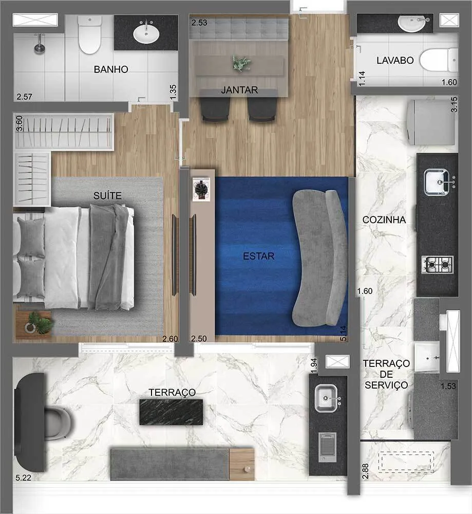 Apartamento, 1 quarto, 64 m² - Foto 11
