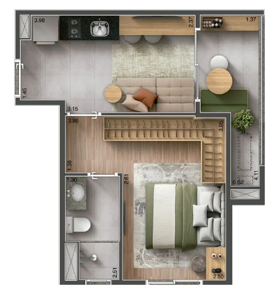 Apartamento, 1 quarto, 30 m² - Foto 8