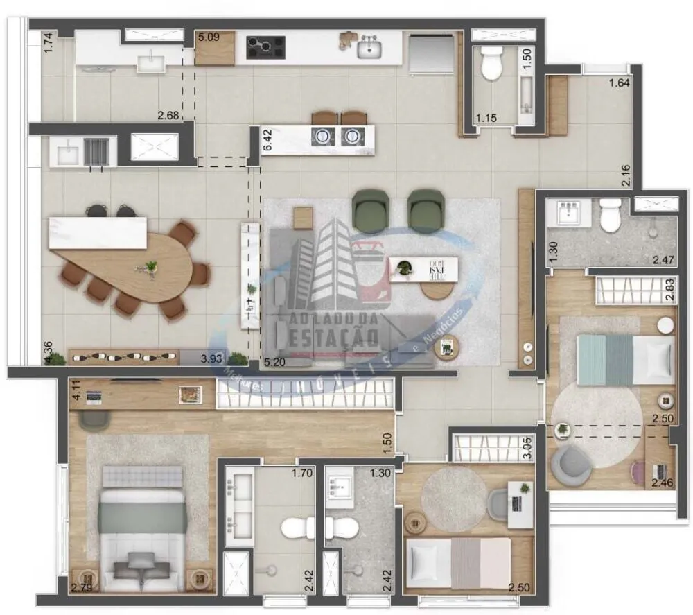 Apartamento, 3 quartos, 148 m² - Foto 3