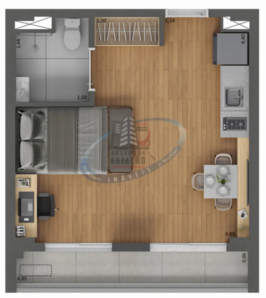 Apartamento, 1 quarto, 29 m² - Foto 6
