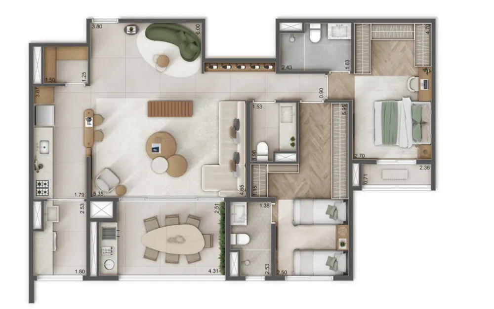 Apartamento, 4 quartos, 132 m² - Foto 9
