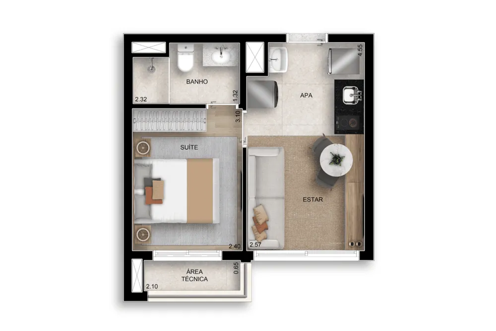 Apartamento, 3 quartos, 67 m² - Foto 1