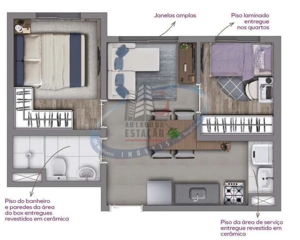 Apartamento, 2 quartos, 34 m² - Foto 8