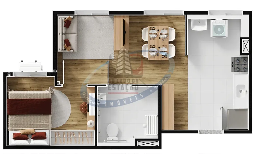 Apartamento, 2 quartos, 35 m² - Foto 1
